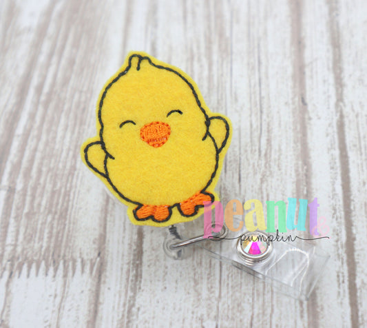 Chick badge reel, Easter chick badge reel, Easter badge reel, Easter badge clip, retractable badge reel, nurse badge reel, ID badge clip