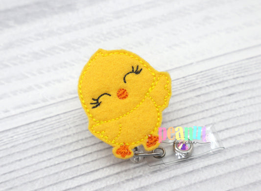 Chick badge clip, chick badge reel, Easter badge reel, holiday badge reel, cute chick, gift for teacher, nurse badge reel, teacher badge