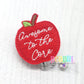 Teacher badge clip, teacher badge reel, apple badge reel, awesome to the core, teacher appreciation gift, teacher gifts, retractable badge