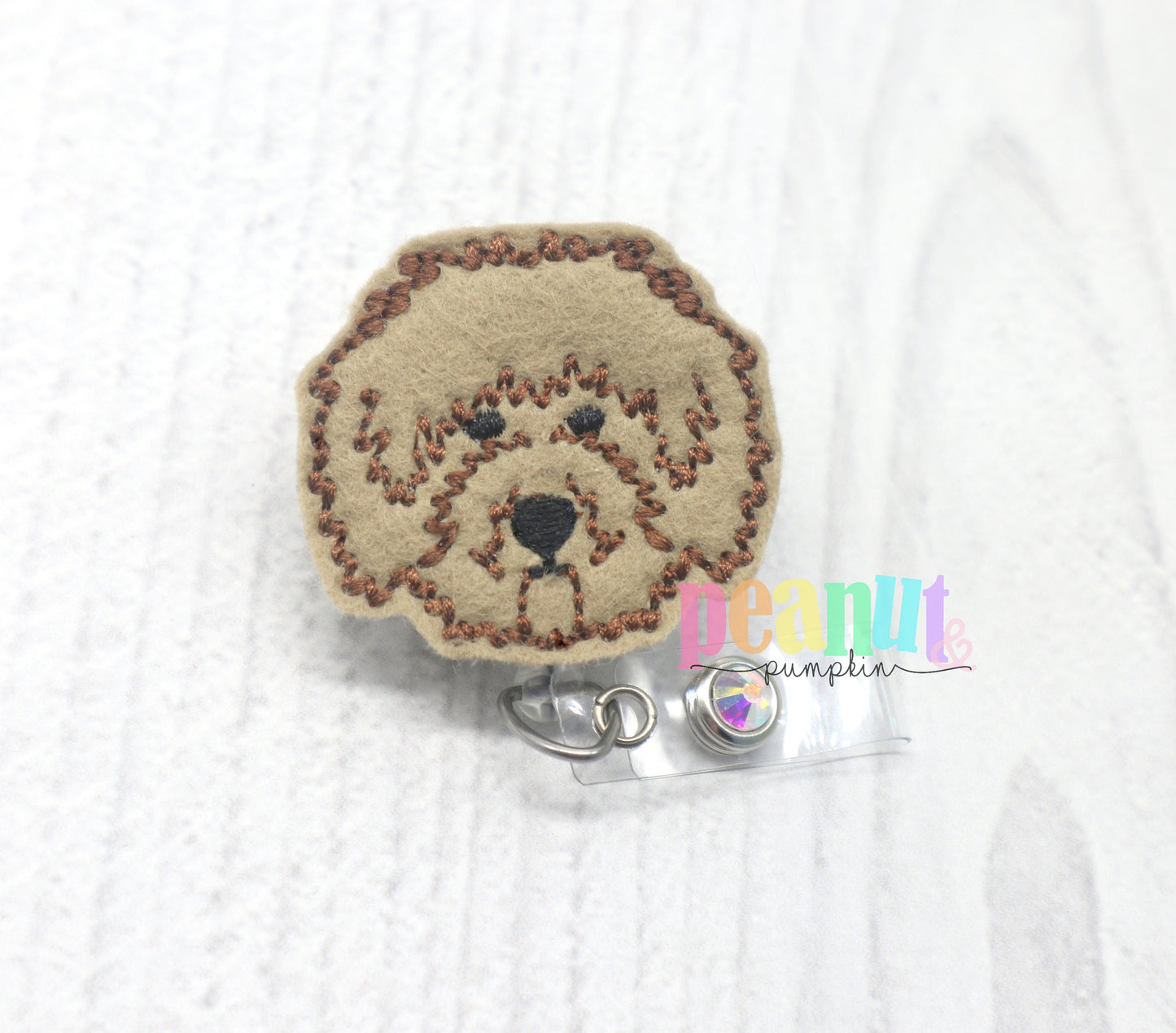 Goldendoodle badge reel, goldendoodle gifts, dog badge reel, puppy badge reel, nurse badge reel, teacher badge reel, nurse gifts, badge clip