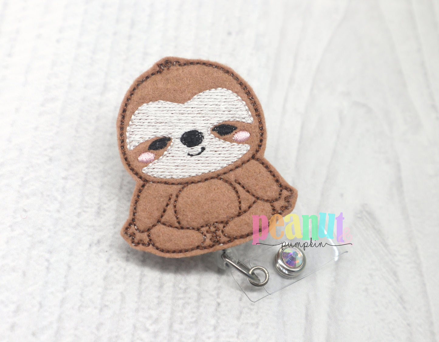 Sloth badge reel, cute sloth gifts, sloth gifts, teacher badge reel, badge reel, badge clip, nurse badge reel, nurse gift, felt badge reel