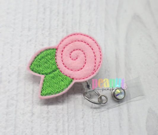 Rose badge reel, flower badge reel, floral badge reel, rose gifts, pink rose, women's badge reel, nurse badge reel, nurse gift, teacher gift