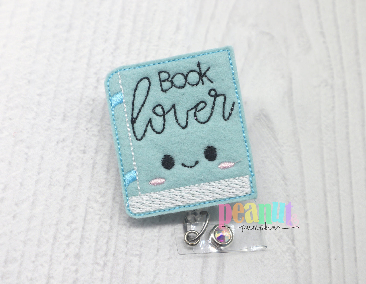 Book badge reel, book badge clip, gift for book lovers, book lover badge reel, librarian gifts, librarian badge reel, felt badge reel