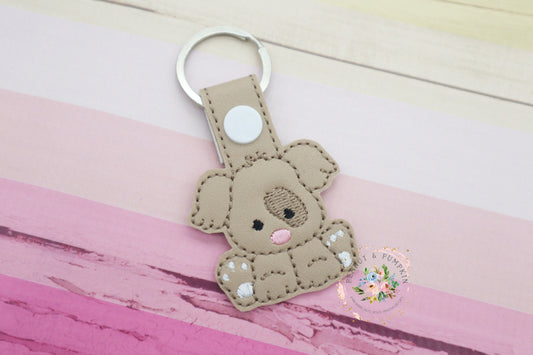 Puppy keychain - dog keychain - puppy snap keychain - snap tab - cute keychain - gift for dog lovers - cute puppy keychain