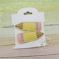 Pencil snap clips - pencil hair clips - school hair clips - back to school - cute clips for girls - pencil hair bows - school clips