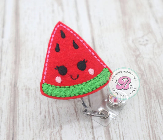 Watermelon badge reel, watermelon badge clip, watermelon gifts, summer badge reel, food badge reel, cute badge reel, gift for doctor, nurse