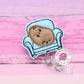 Couch potato badge reel - cute potato badge reel - cute potato badge clip - potato badge holder - lanyard - retractable - teacher - nurse