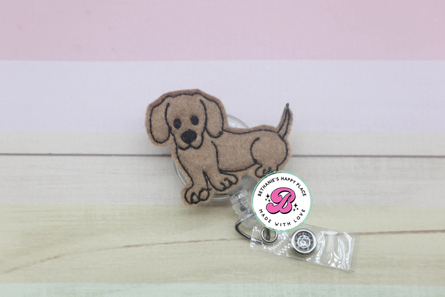 Dachshund badge reel - dog badge reel - dachshund badge holder - dachshund badge clip - dachshund gifts - badge reel vet - badge reel nurse