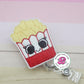 Popcorn badge reel - popcorn badge clip - popcorn badge holder - badge reel nurse - retractable ID badge holder - lanyard - cute badge reel