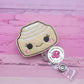 Cinnamon roll badge reel - food badge reel - cinnamon roll badge clip - cute badge reel - retractable ID badge holder - badge reel nurse