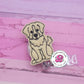 Golden retriever badge reel - golden retriever badge holder - dog badge reel - dog badge clip - retractable ID badge holder - vet badge reel