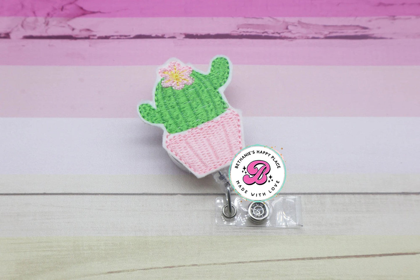 Cactus badge holder - cactus plant badge reel - cactus badge reel - cute cactus badge reel - badge holder - nurse badge reel - retractable