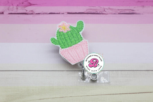 Cactus badge holder - cactus plant badge reel - cactus badge reel - cute cactus badge reel - badge holder - nurse badge reel - retractable