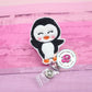 Penguin badge reel - cute penguin - penguin gifts - penguin badge holder - badge clip - badge reel cute - badge reel medical - lanyard