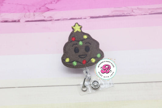 Christmas poop badge reel - poop badge reel - Christmas poop badge holder - funny badge reel - nurse badge reel - badge holder - cute poop