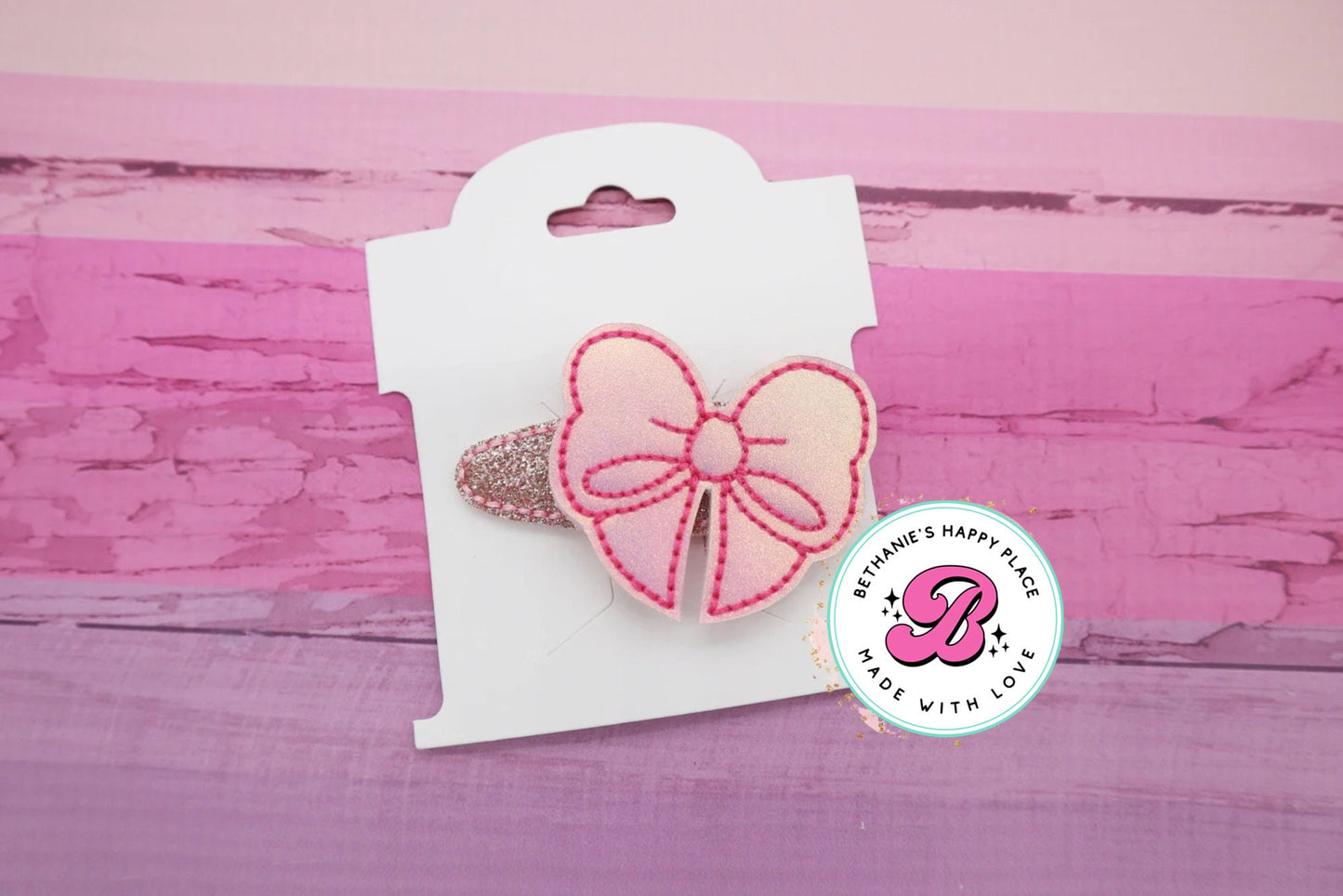 Pink bow snap clip - bow clip - snap clip - girls hair accessories - cute hair clip - pink hair bow - 2" snap clip