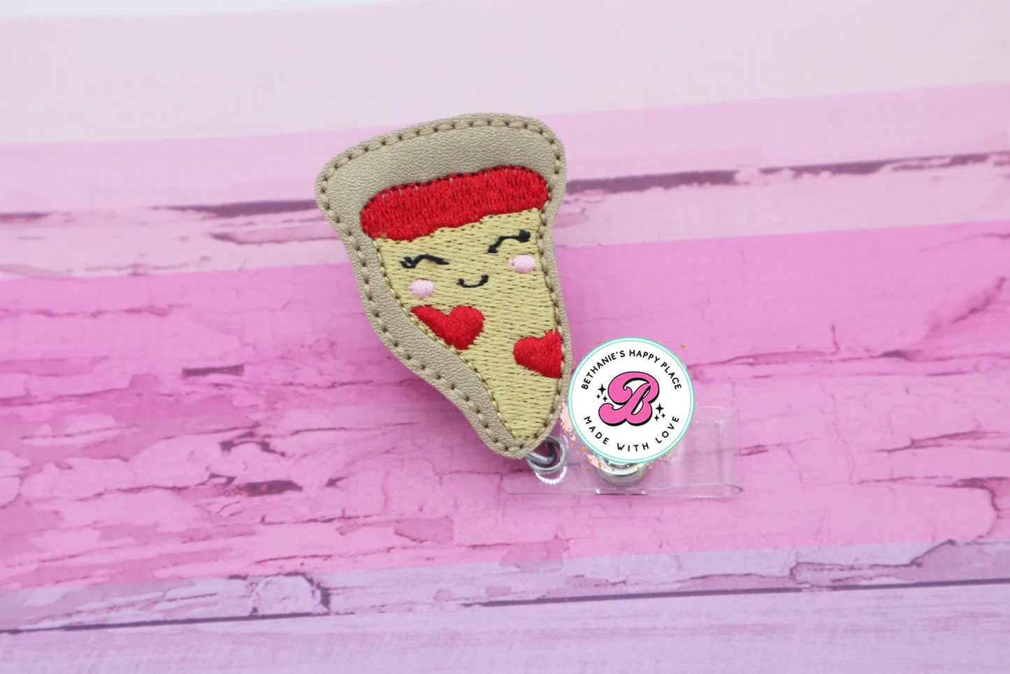 Pizza badge reel, pizza badge holder, pizza badge clip, badge reel nurse, food badge reel, pizza gifts, teacher badge reel, retractable