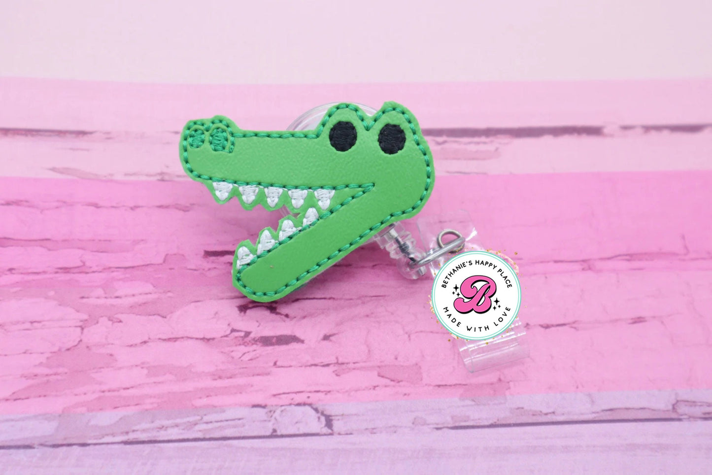 Alligator badge clip - alligator badge reel - gator badge holder - cute badge reel - school mascot - badge reel for teacher - lanyard