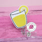 Lemonade badge reel - drink badge reel - lemonade badge holder - cute badge reel - lanyard - badge pull - teacher - nurse badge reel