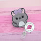 Chinchilla badge reel - chinchilla gifts - cute badge reel - animal badge reel - badge holder - retractable badge clip - lanyard