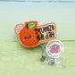 Orange badge reel - cute orange badge reel - orange badge holder - badge clip - fruit badge reel - funny badge reel - punny badge reel