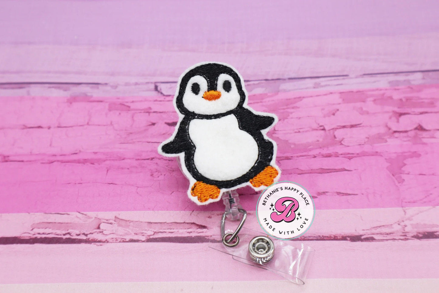 Penguin badge reel - penguin badge clip - baby penguin badge holder - cute badge reel - cute penguin - badge reel nurse - badge reel teacher