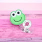 Frog badge reel - frog badge holder - frog badge topper - frog badge pull - felt badge reel - cute badge reel - nurse gift - frog gifts