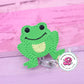 Frog badge reel - frog gifts - cute frog badge reel - frog lanyard - frog badge clip - retractable badge reel - ID badge holder - nurse