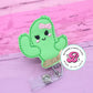 Cute cactus badge reel - cactus badge holder - cactus gifts - nurse badge reel - retractable ID holder - cactus badge clip