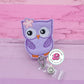 Purple owl badge reel - owl badge holder - owl badge clip - cute badge reel - animal badge reel - nurse badge reel - teacher badge reel