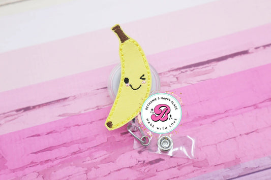 Banana badge reel - fruit badge reel - banana badge holder - nutritionist badge reel - nutritionist badge holder - cute badge reel - gift