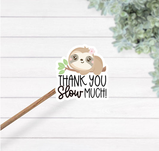 Sloth packaging stickers - packaging stickers for business - cute packaging stickers - thank you stickers - sloth thank you sticker