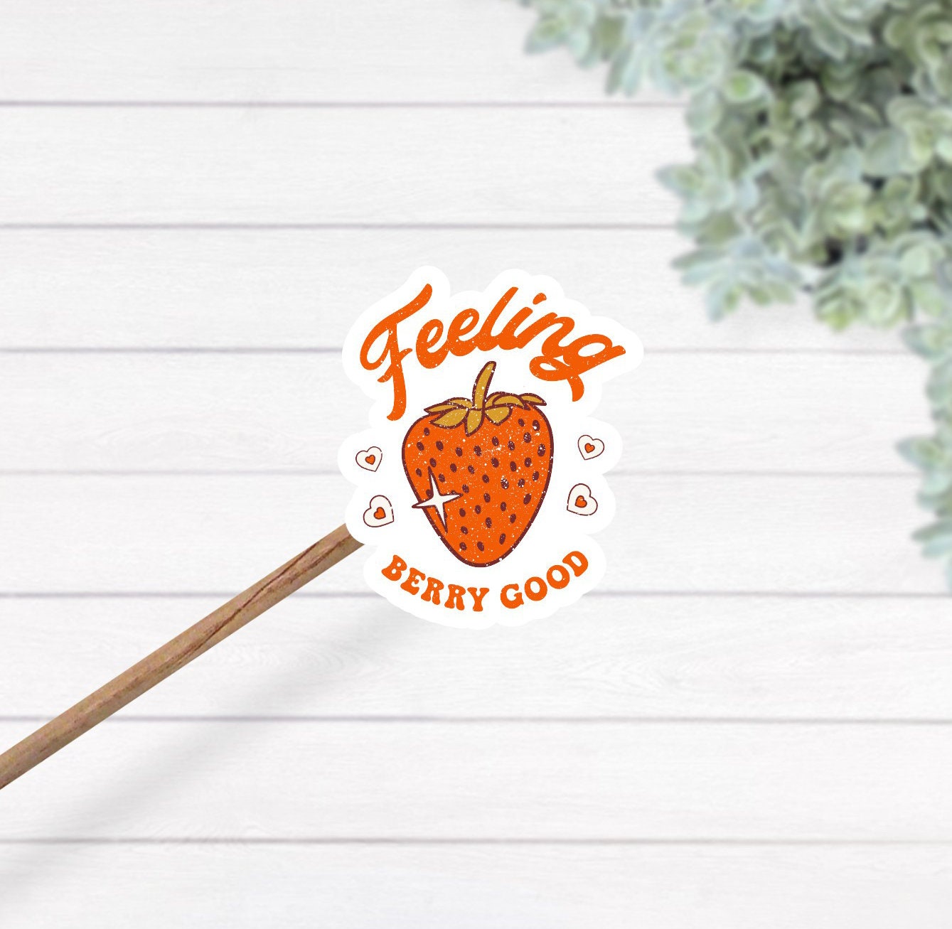 Feeling berry good sticker - strawberry sticker - waterproof vinyl sticker - berry good sticker - strawberry laptop sticker - water bottle