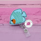 Tropical fish badge reel - fish badge reel - fish badge clip - fish badge holder - nurses badge reel - retractable medical ID badge holder