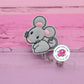 Cute mouse badge reel - mouse badge holder - mouse badge clip - badge reel nurse - badge reel doctor - teacher - cute badge reel