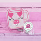 Pig mug badge reel - pig badge reel - coffee mug badge reel - pig badge holder - cute badge reel - badge reel nurse - teacher badge holder