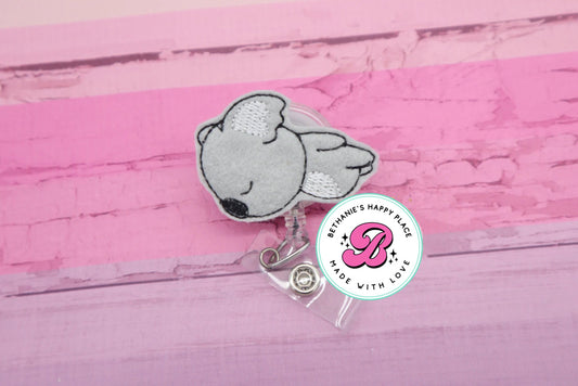 Koala badge reel - koala badge clip - koala gifts - nurse badge reel - teacher badge holder - medical ID badge - retractable - cute koala