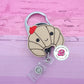 Croissant badge reel - french badge reel - cute badge reel - food badge clip - badge holder - retractable - lanyard