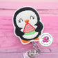 Summer penguin badge reel - summer badge holder - cute penguin with watermelon - penguin badge clip - medical badge reel - penguin gifts