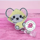 Mouse badge reel - badge reel cute - badge reel nurse - retractable lanyard - cute nurse badge reel - mouse in raincoat - badge holder