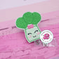 Broccoli badge reel - vegetable badge reel - badge reel cute - badge holder - dietician  - badge reel nurse - nutritionist badge reel