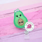 Pregnant avocado - badge reel - badge reel nurse - badge holder nurse - avocado badge reel - badge reel cute - avocado gifts - badge holder