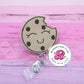 Cookie badge reel - chocolate chip cookie - cookie badge holder - food badge reel - cute badge reel - cookie ID badge clip - lanyard