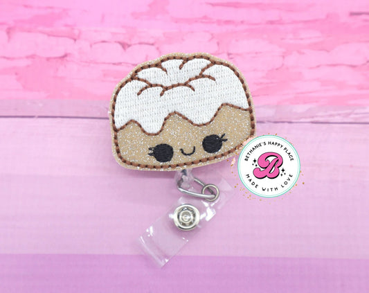 Bundt cake badge reel - cake badge reel - baker badge reel - gift for baker - bundt cake badge clip - bundt cake badge holder -retractable