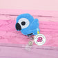 Blue parrot badge reel - parrot badge clip - parrot badge holder - bird badge reel - nurse badge holder - ID badge reel - retractable