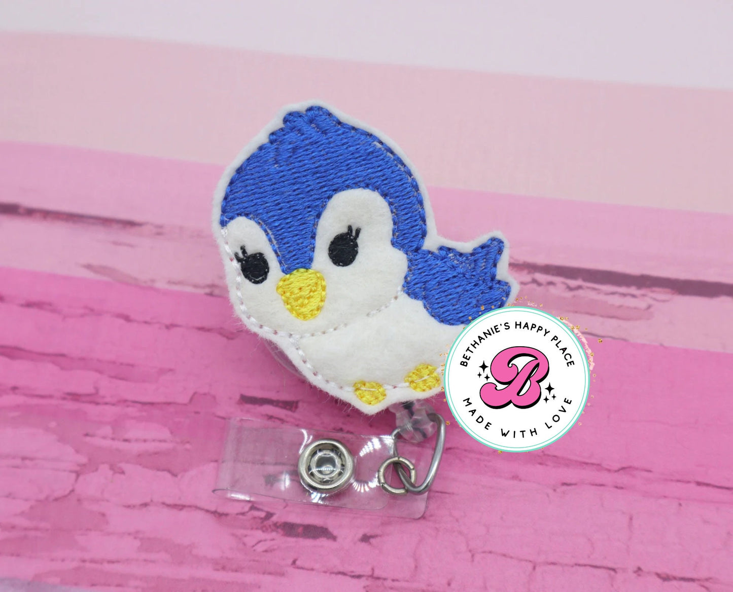 Blue jay badge reel - bird badge reel - blue jay gifts - bird gifts - bird badge holder - blue jay lanyard - bird lanyard - teacher lanyard