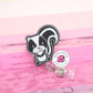 Skunk badge reel - skunk badge holder - retractable ID badge holder - cute badge reel - cute skunk - nurse badge reel - teacher badge reel