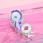 Seahorse badge reel - seahorse badge holder - medical ID badge holder - cute badge reel - felt badge reel - cute badge clip - retractable