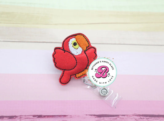 Parrot badge reel - parrot badge holder - bird badge reel - cute badge reel - nurse badge reel - badge clip - badge holder - cute badge clip