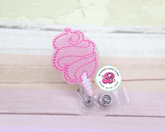 Cotton candy badge reel - cotton candy badge holder - ID badge holder - badge pull - cute badge reel - nurse badge reel - teacher gifts